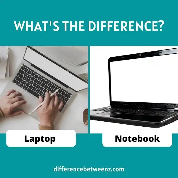 Difference between a Laptop and a Notebook Difference Betweenz