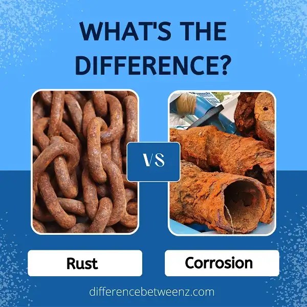 Difference between Rust and Corrosion Difference Betweenz