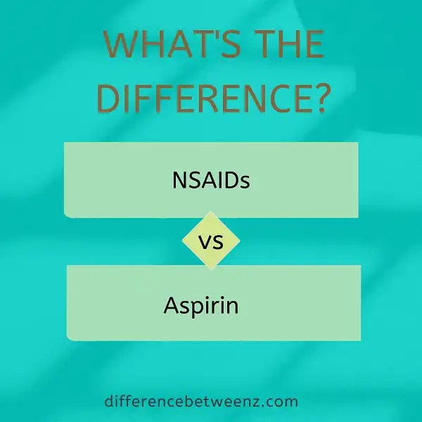 The Difference between NSAIDs and Aspirin Difference Betweenz