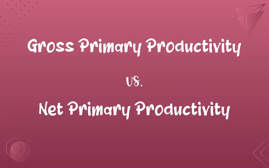 Gross Primary Productivity vs. Net Primary Productivity Know the