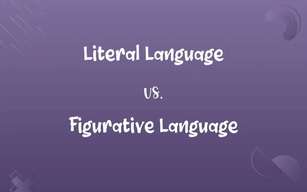 Literal Language vs. Figurative Language Know the Difference
