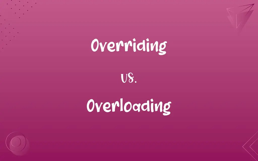 Overriding vs. Overloading Know the Difference