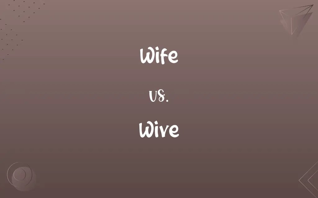 Wife vs. Wive Know the Difference
