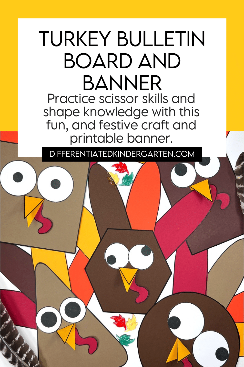 Turkey Bulletin Board and Banner - Differentiated Kindergarten