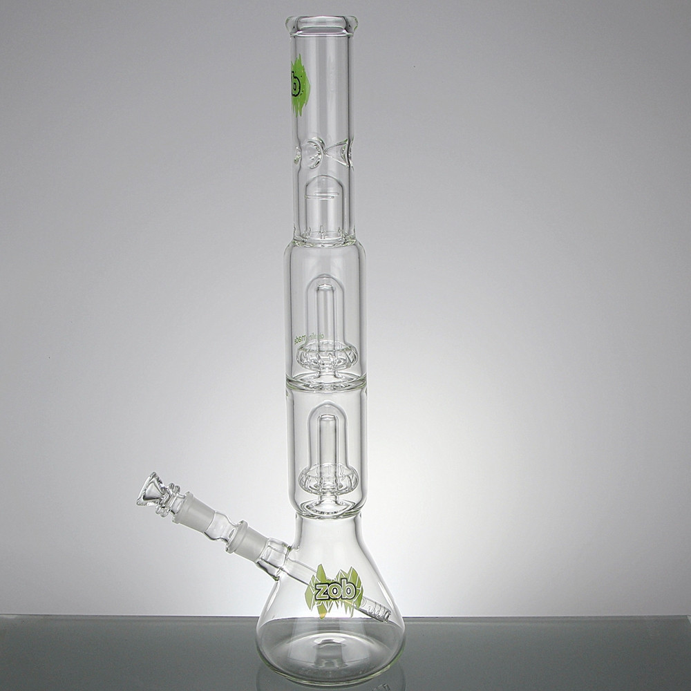 Large Beaker Ice Bong With Double UFO Perc
