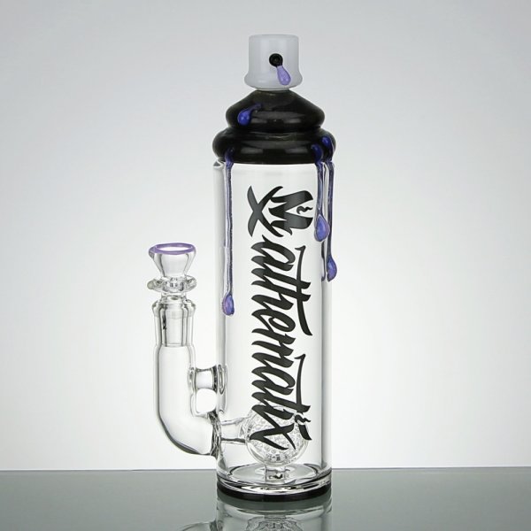 Stemless Spray Can Bubbler With Inline Swiss Cheese Perc