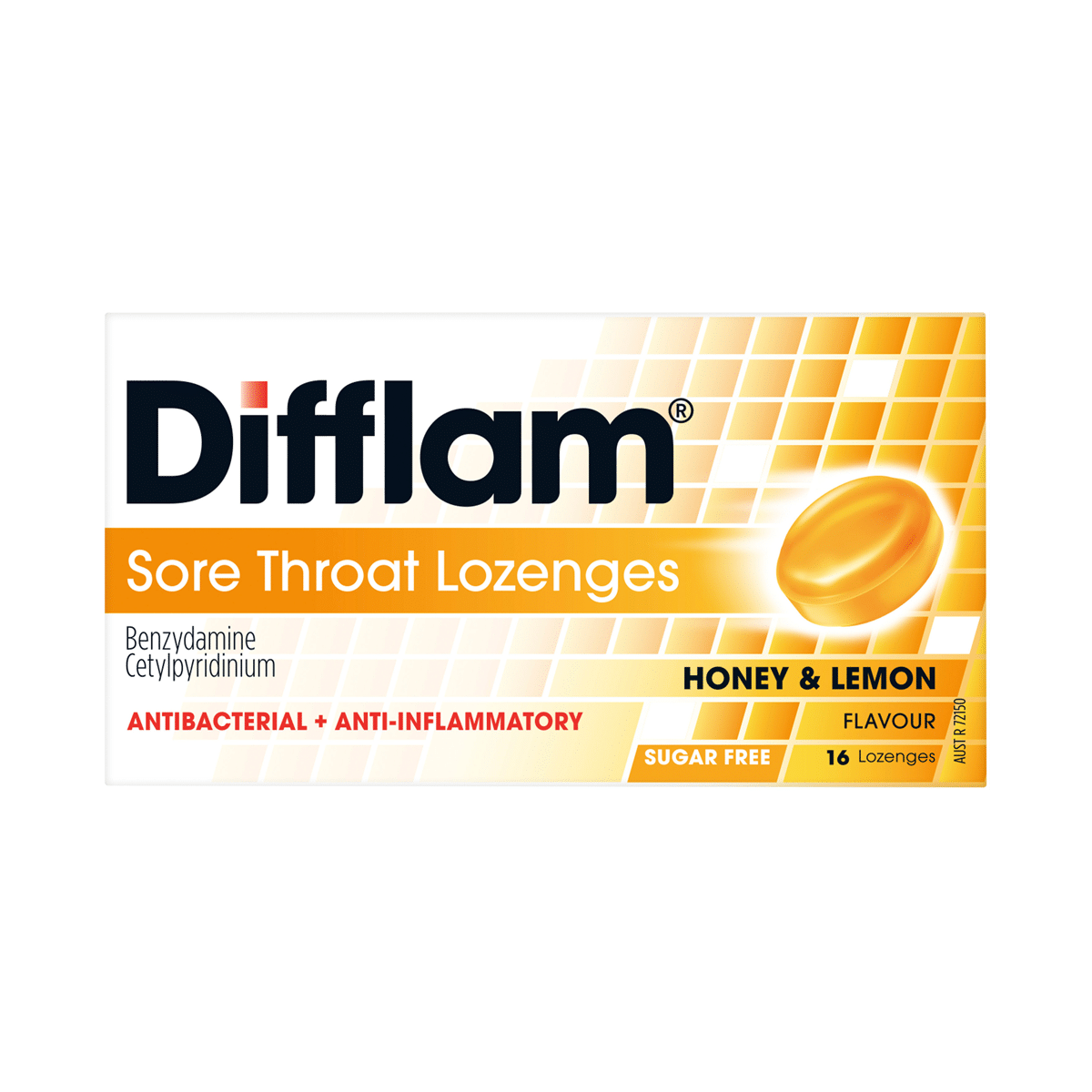 Difflam Sore Throat Lozenges Honey & Lemon Flavour Difflam
