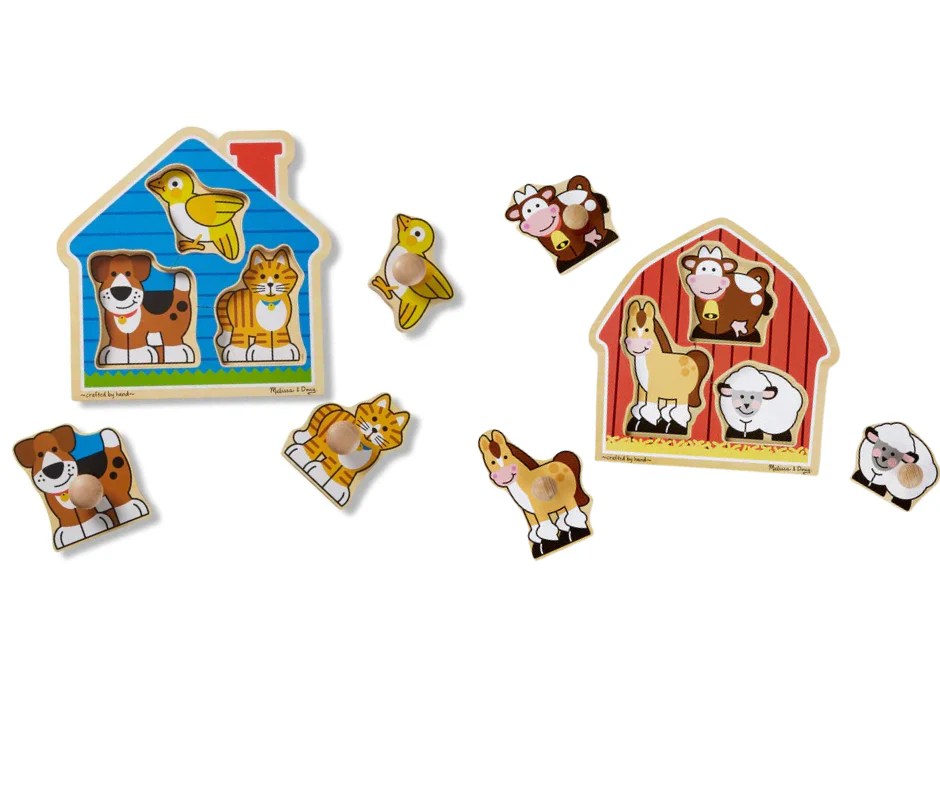 Melissa & Doug Jumbo Knob Puzzles for Toddlers Different Roads