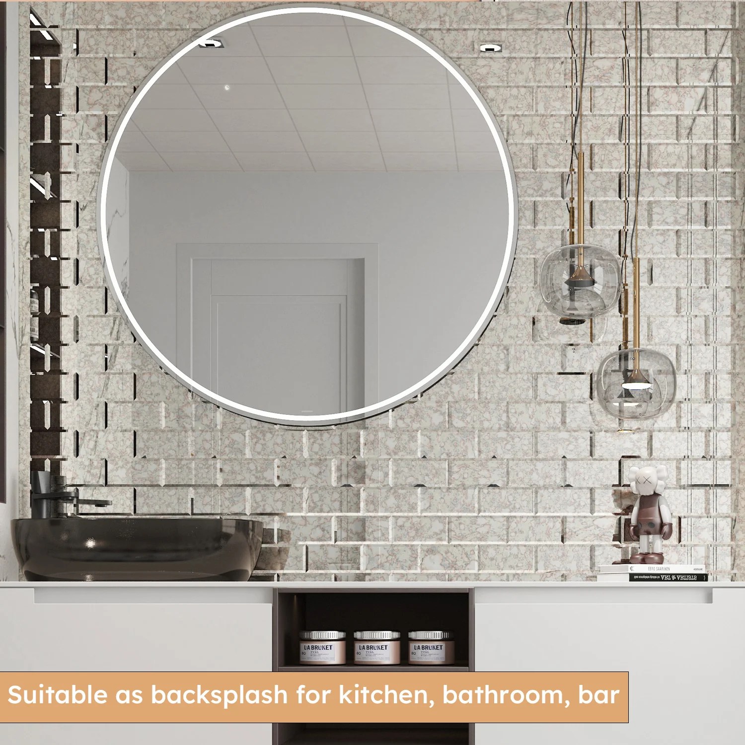 Mirror Glass Subway Tile Collection Diflart