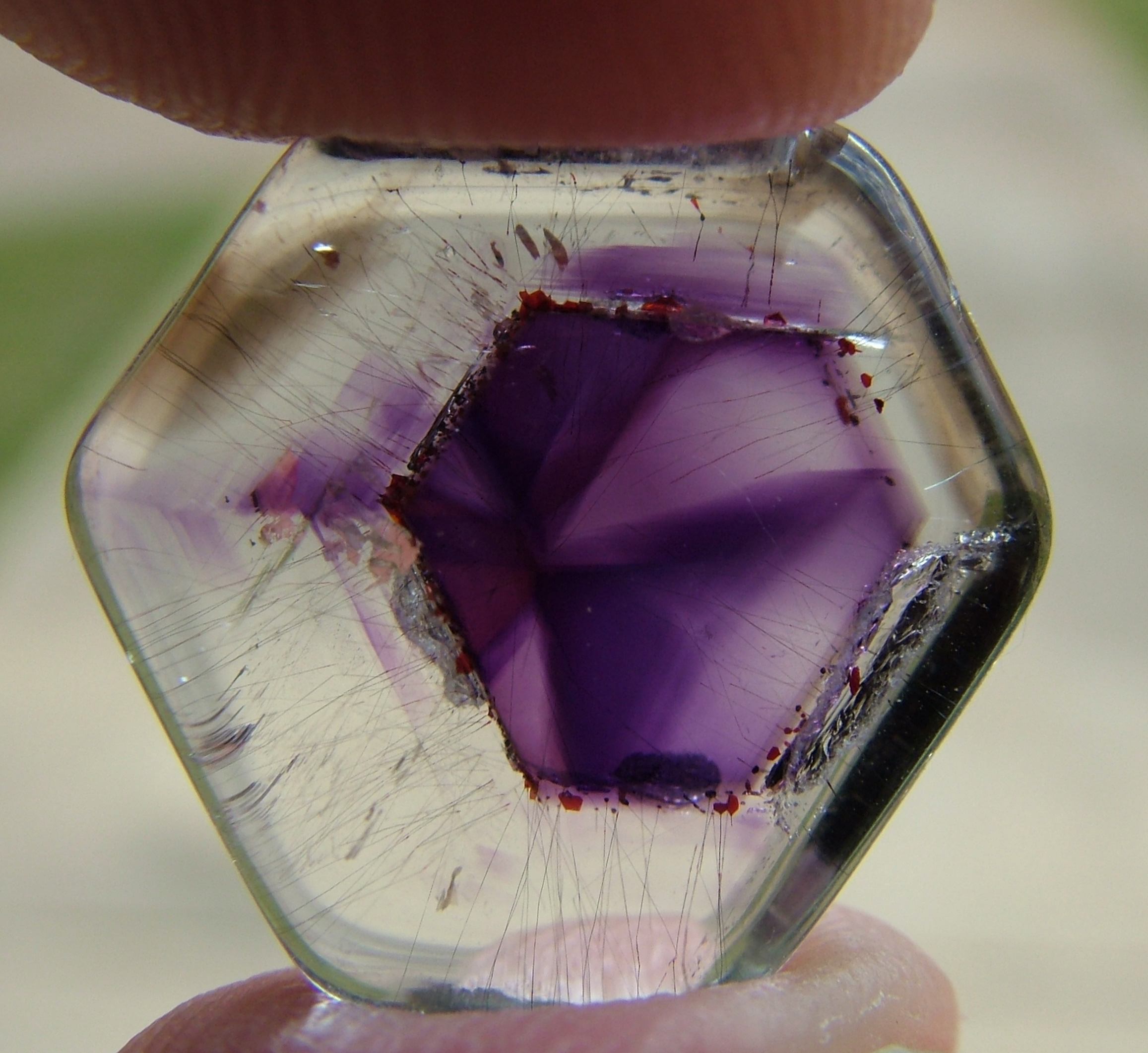 Polished Branderg Amethyst Crystal slices (crosssections)