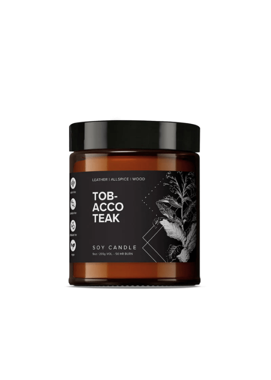 Tobacco Teak Candle from Broken Top Candle Co. Dig Gardens