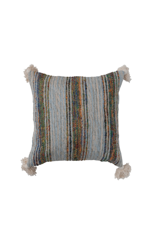 HandWoven Cotton Pillow with Chambray Back Dig Gardens