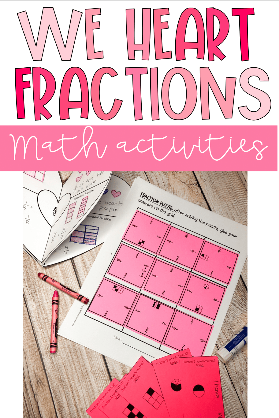 Valentine Fraction Math Activities