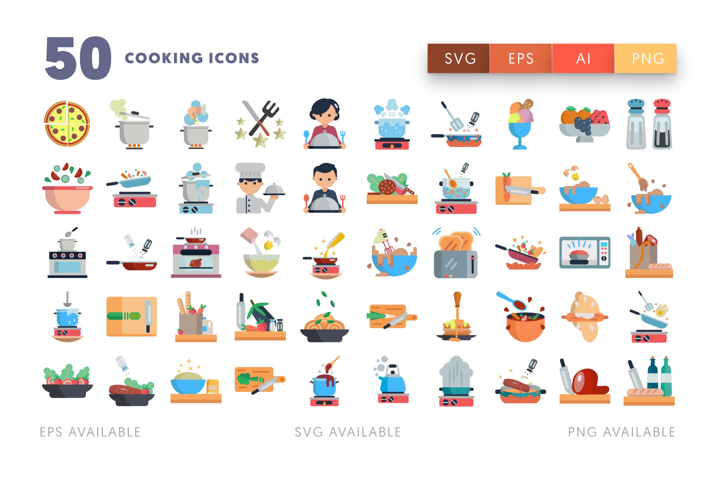 50 Cooking Icons Dighital Icons Premium Icon Sets For All Your Designs!