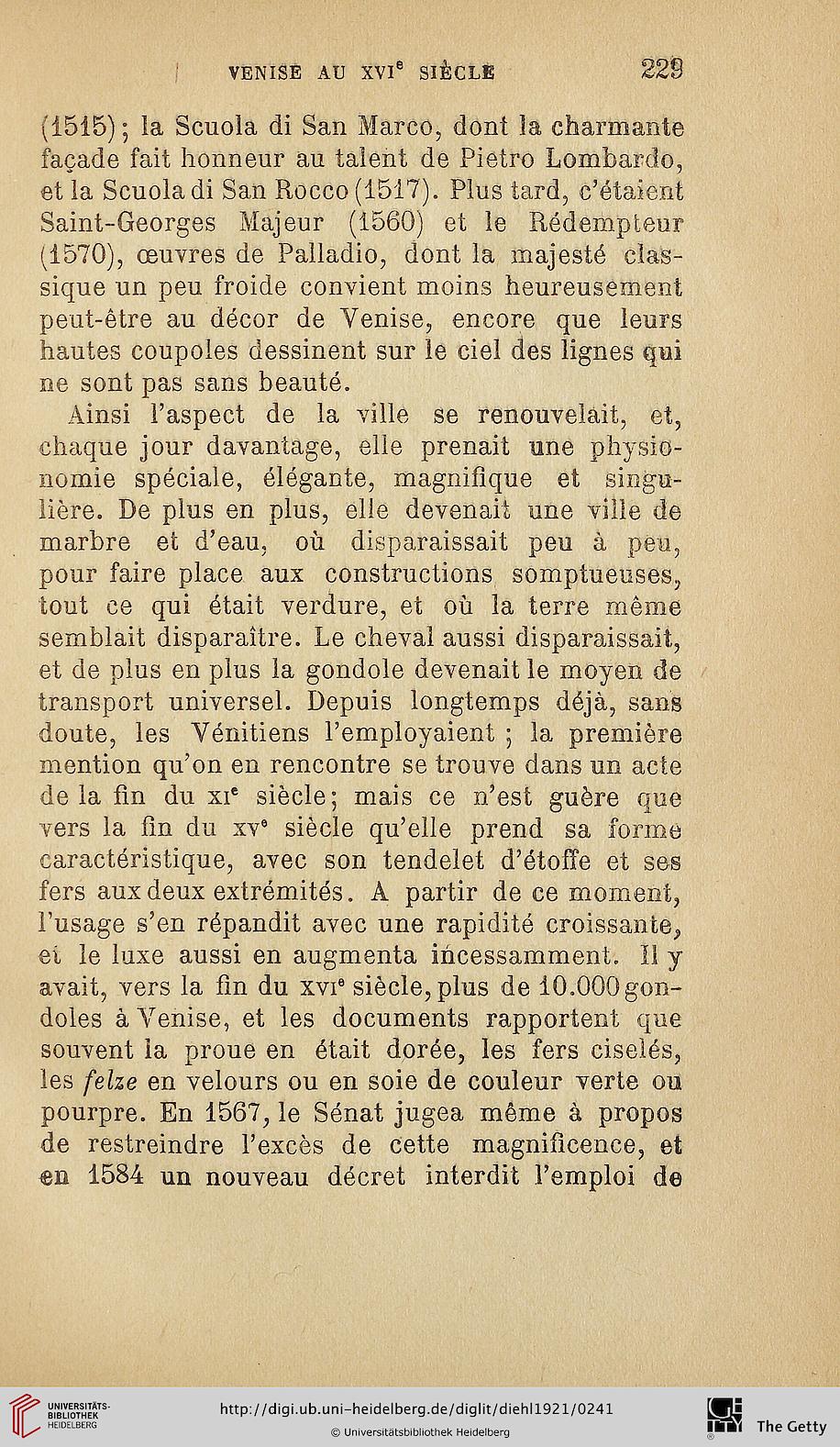 Diehl, Charles Une République patricienne Venise (Paris