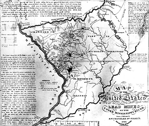 WER Image Map of the U.S. Lead Mines