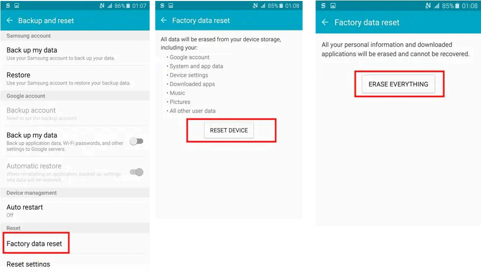 How to perform a Factory Reset Digiconceptng