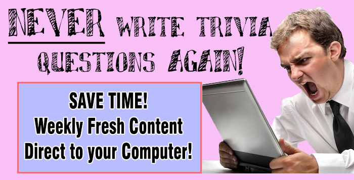 Have fun making trivia questions about swimming and swimmers. Weekly Trivia Subscriptions Sign Up For Weekly Trivia
