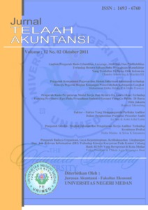 FAKTOR – FAKTOR YANG MEMPENGARUHI PERILAKU AUDITOR DALAM PENGHENTIAN  PREMATUR PROSEDUR AUDIT (STUDI EMPIRIS PADA KANTOR AKUNTAN PUBLIK DI MEDAN)  - Digital Repository Universitas Negeri Medan