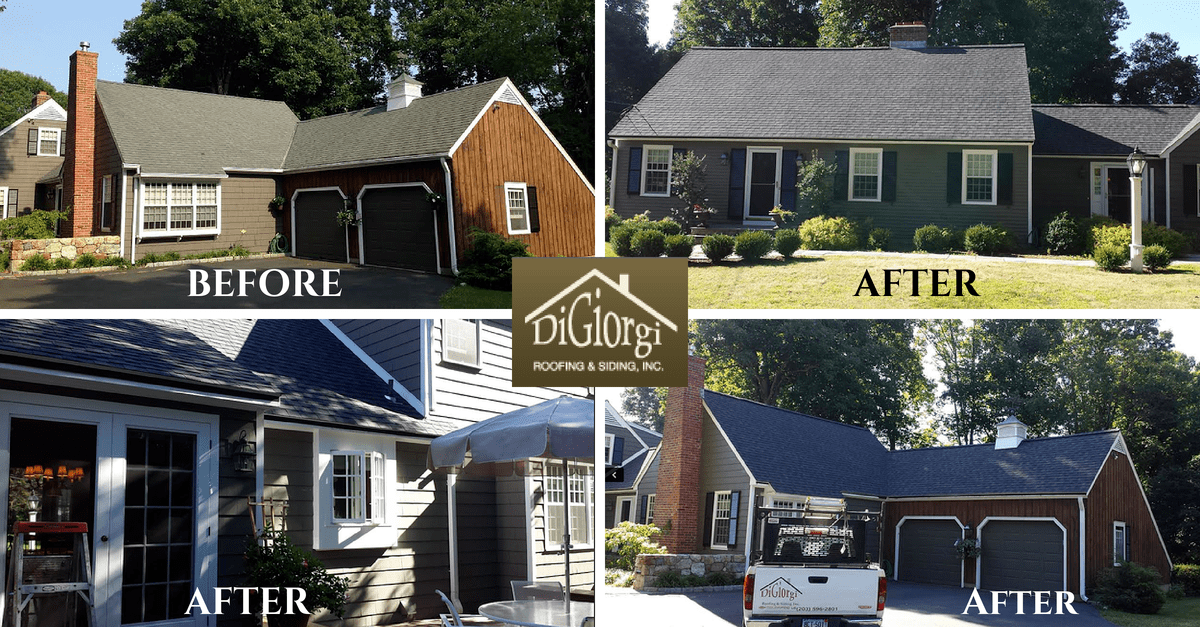 Before & After New Roofing Project In Ridgefield Connecticut