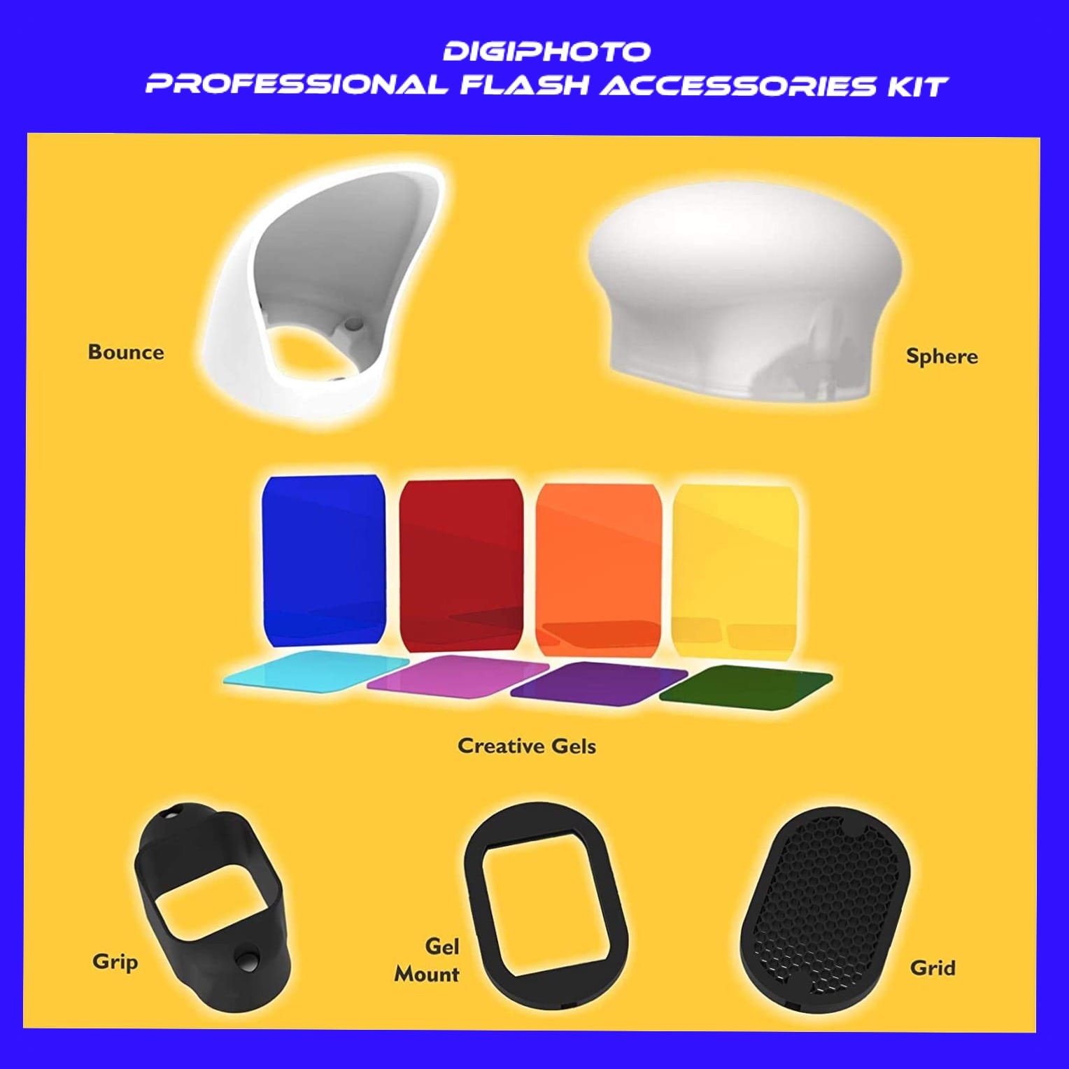 Digiphoto Professional Flash Accessories Kit DigiPhoto