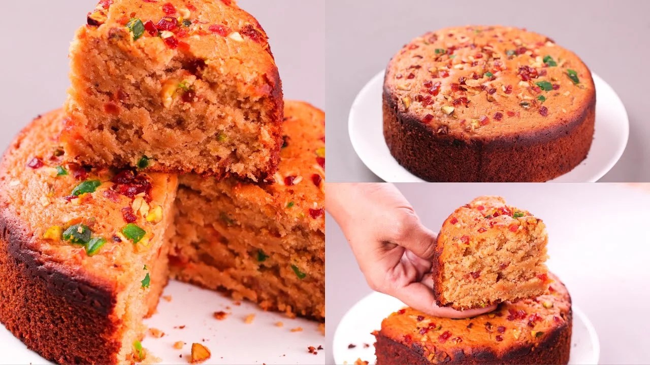 Jaggery Oatmeal Fruit Cake Recipe