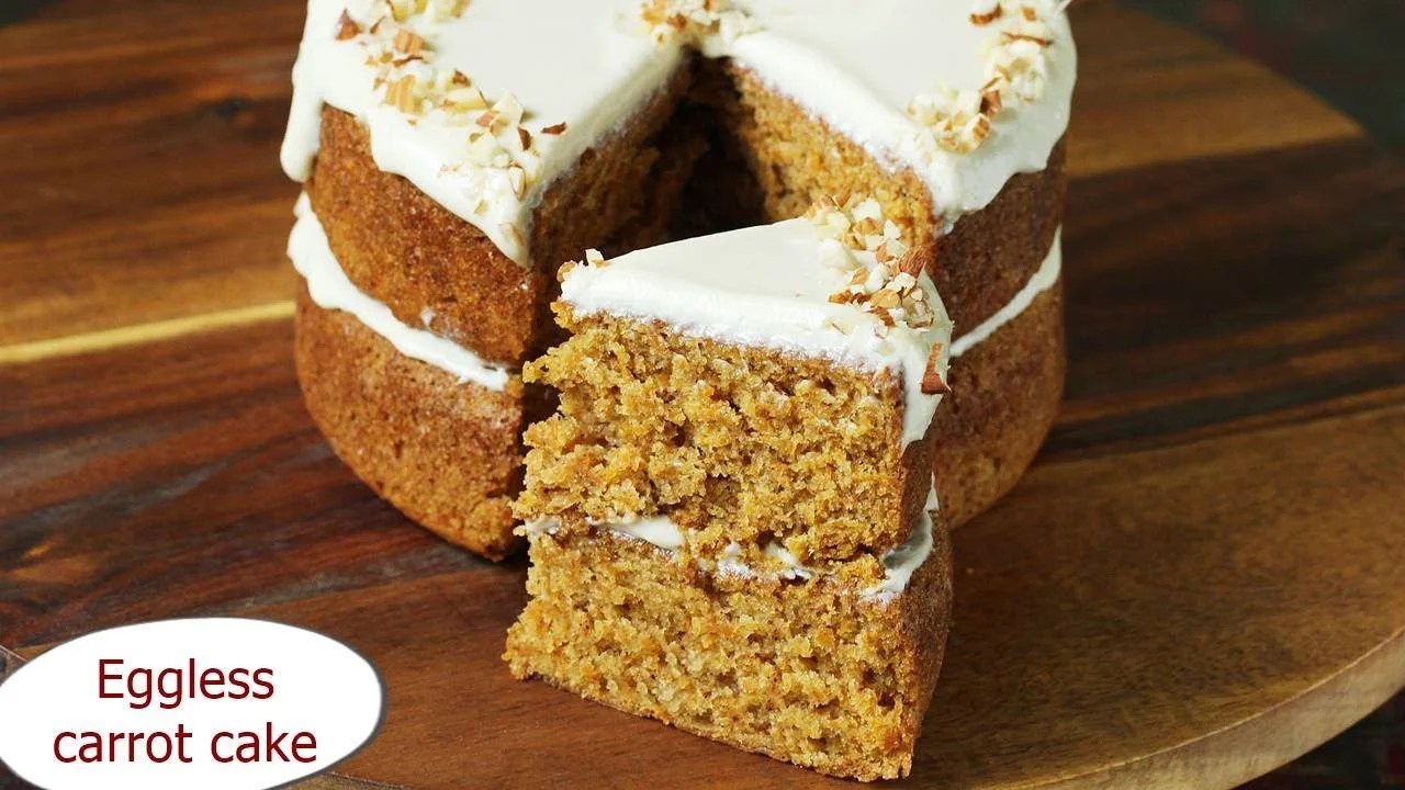 Eggless Microwave Carrot Cake Recipe