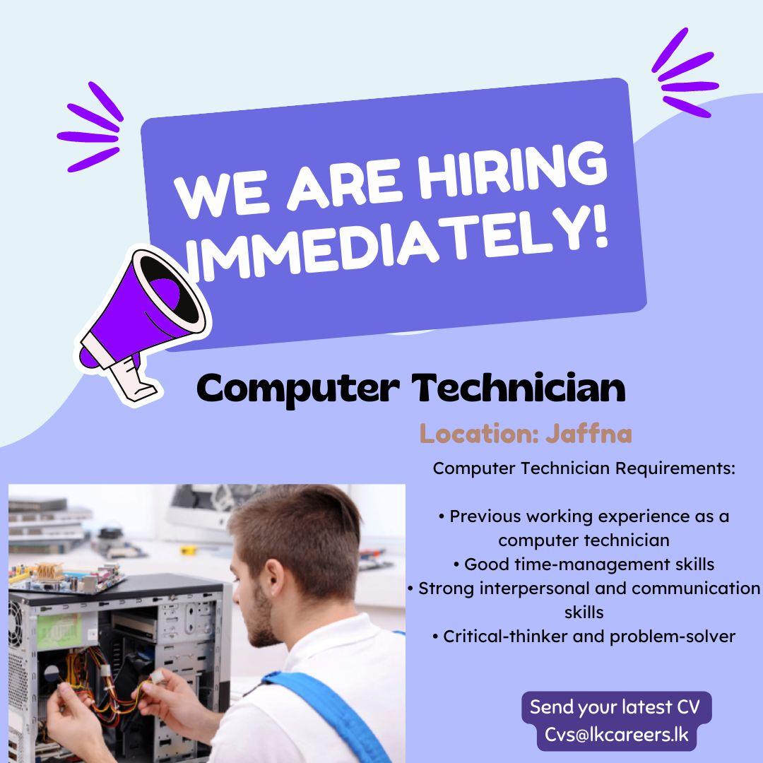 Computer Technician Job Vacancies at Jaffna