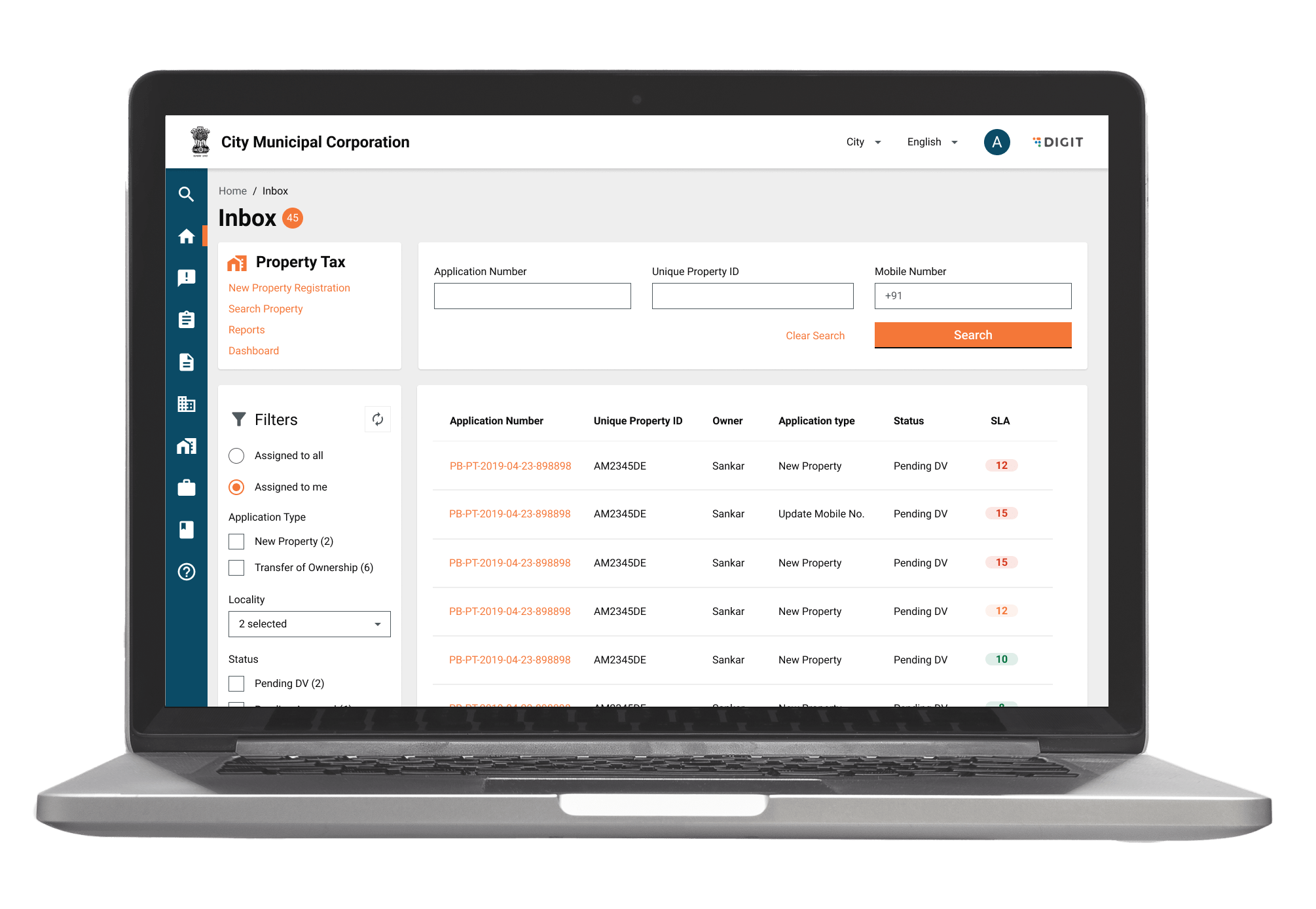 DIGIT Urban Property Tax DIGIT DPG Digital Public Infrastructure
