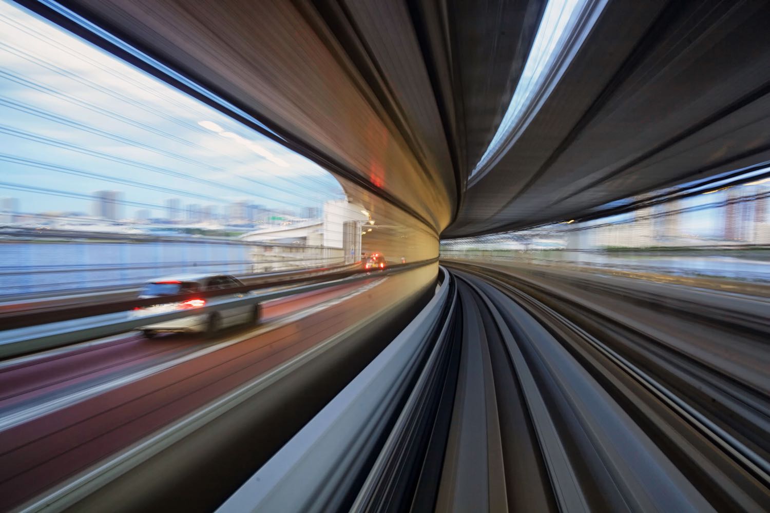 Image: This photo was taken from a moving train. The slower shutter speed created motion blur.