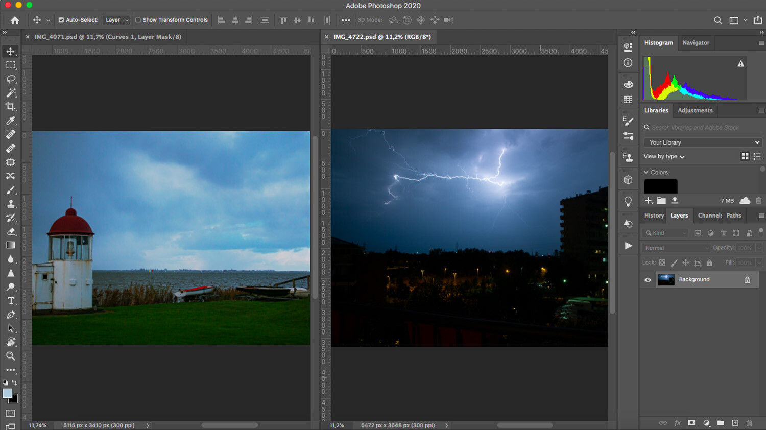 how to use photoshop to add lightning