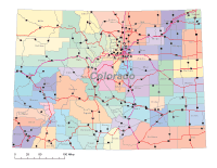 Colorado Road Map Pdf Editable Colorado Map Counties And Roads - Illustrator / Pdf | Digital Vector Maps