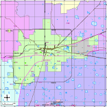 Editable Amarillo, TX City Map with Roads, Highways & Zip Codes
