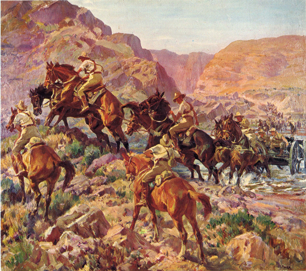 Australian Light Horse going into action Eastern Front State Library