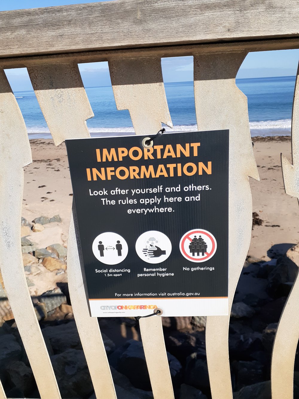 Covid 19 notice by Onkaparanga council State Library of South Australia