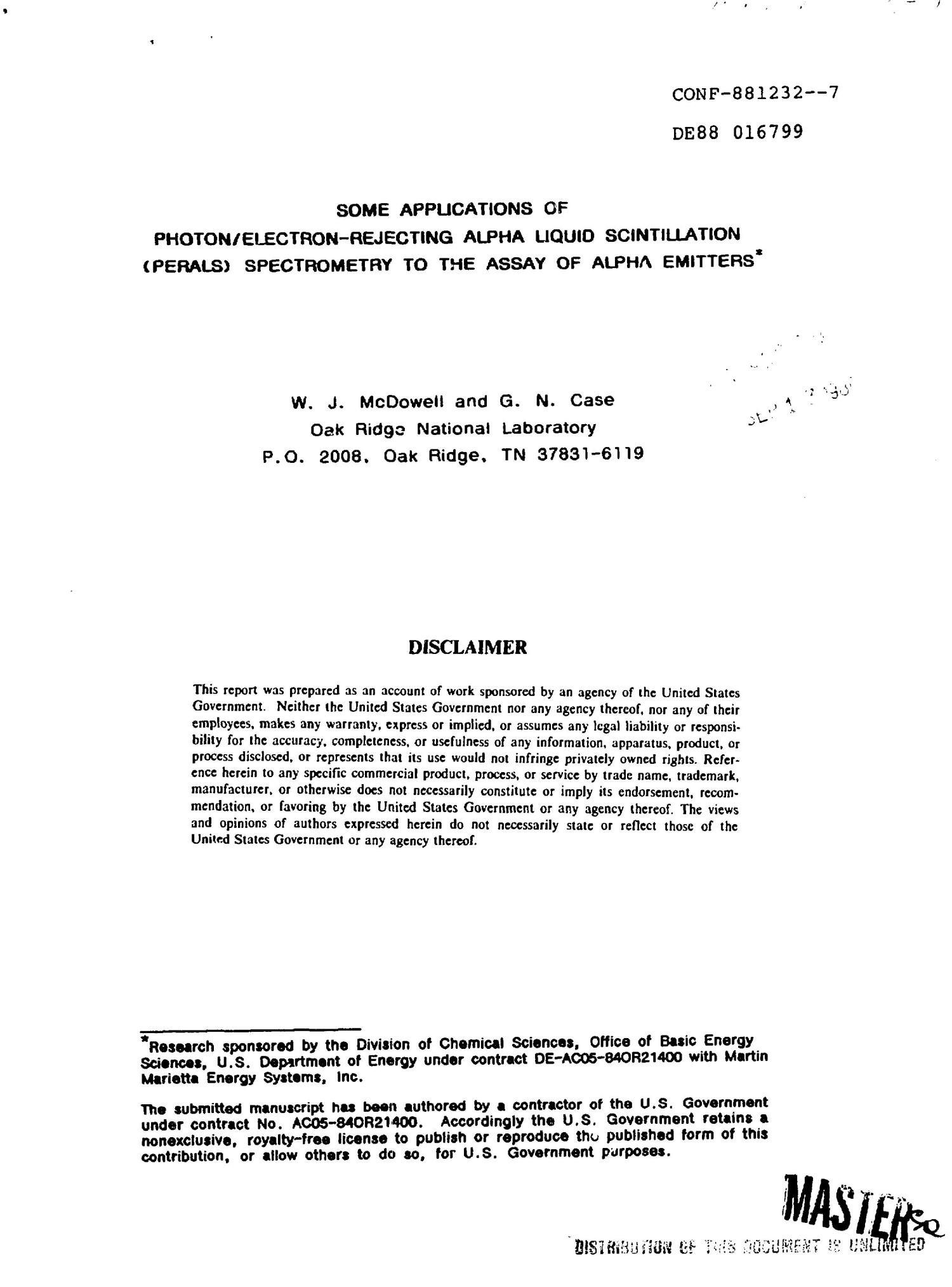 Some applications of Photon/ElectronRejecting Alpha Liquid