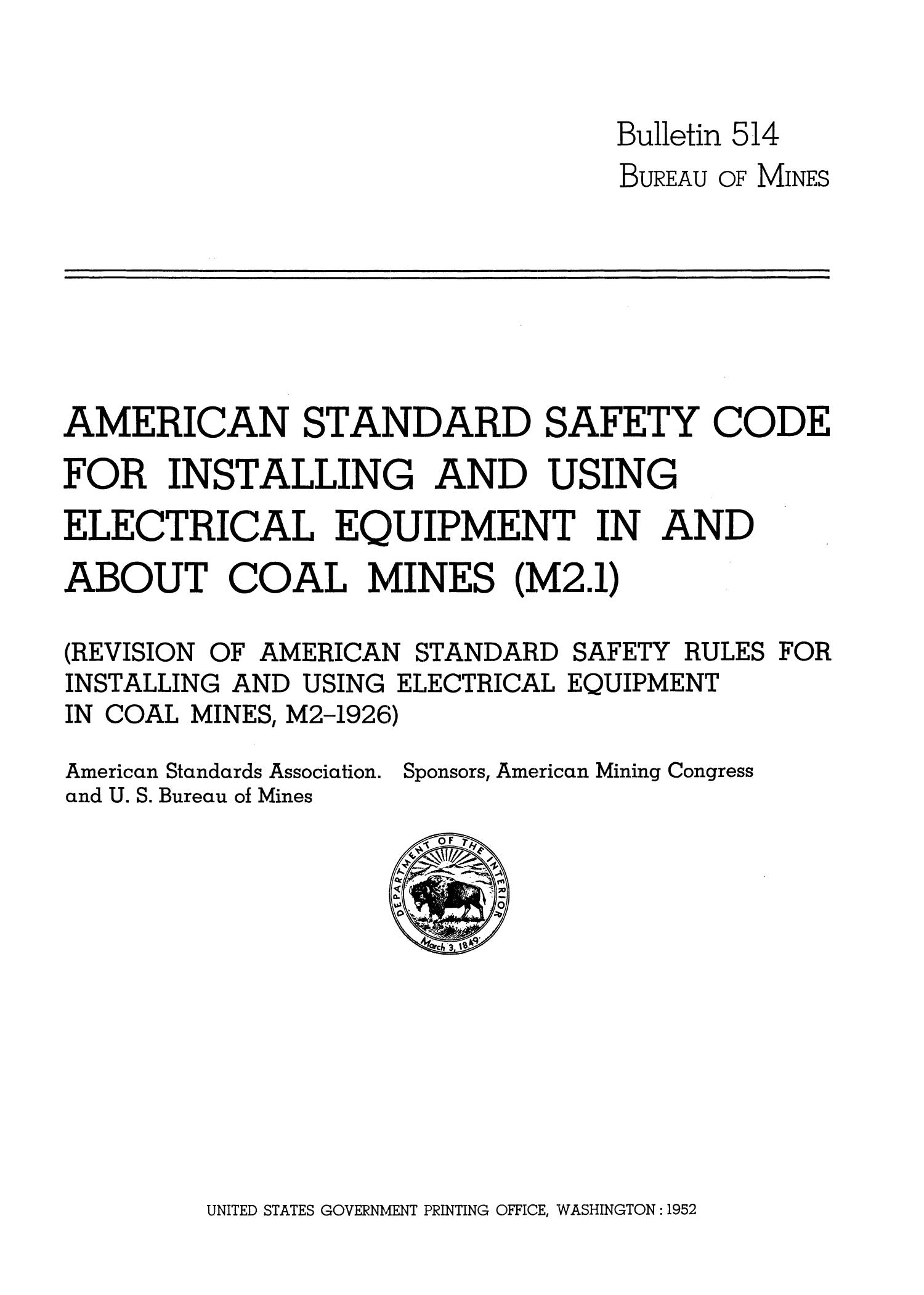 American Standard Safety Code for Installing and Using Electrical