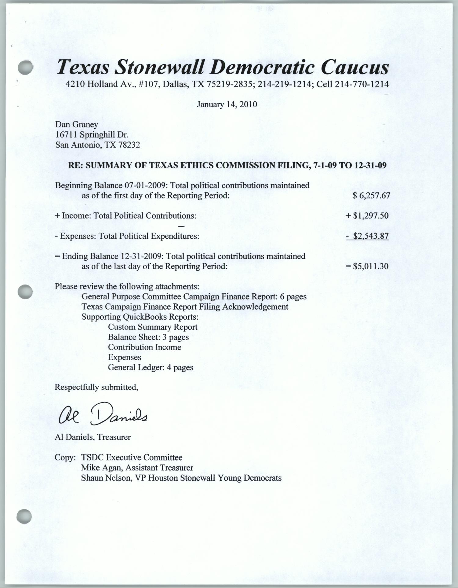 [TSDC Summary of Texas Ethics Commission Filing] Page 1 of 36 UNT