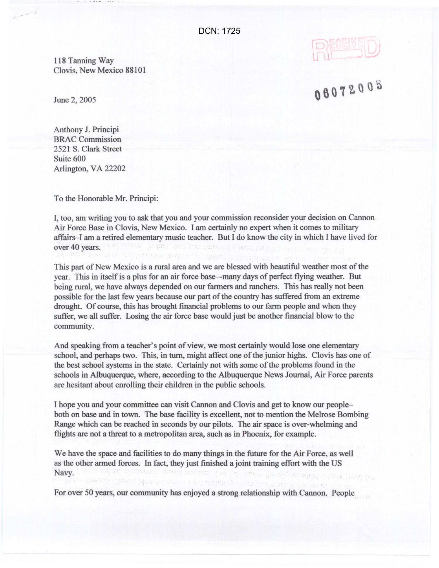 Cannon Air Force Base Letter from Jim Elyce Wade UNT Digital Library