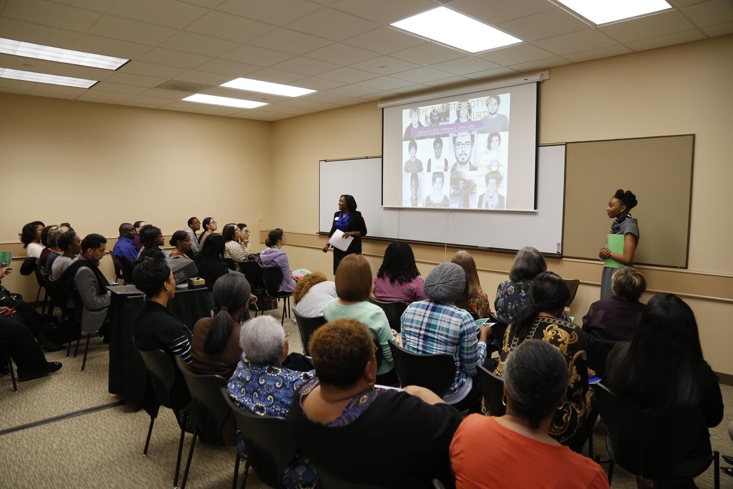 [Michelle PrudhommeColeman speaking at 2014 E&D Conference