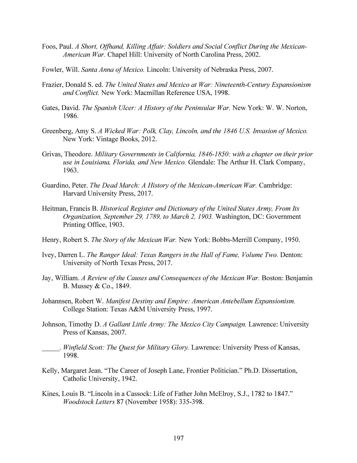 The United States Occupation of Mexico City, 18471848 Page 197 UNT