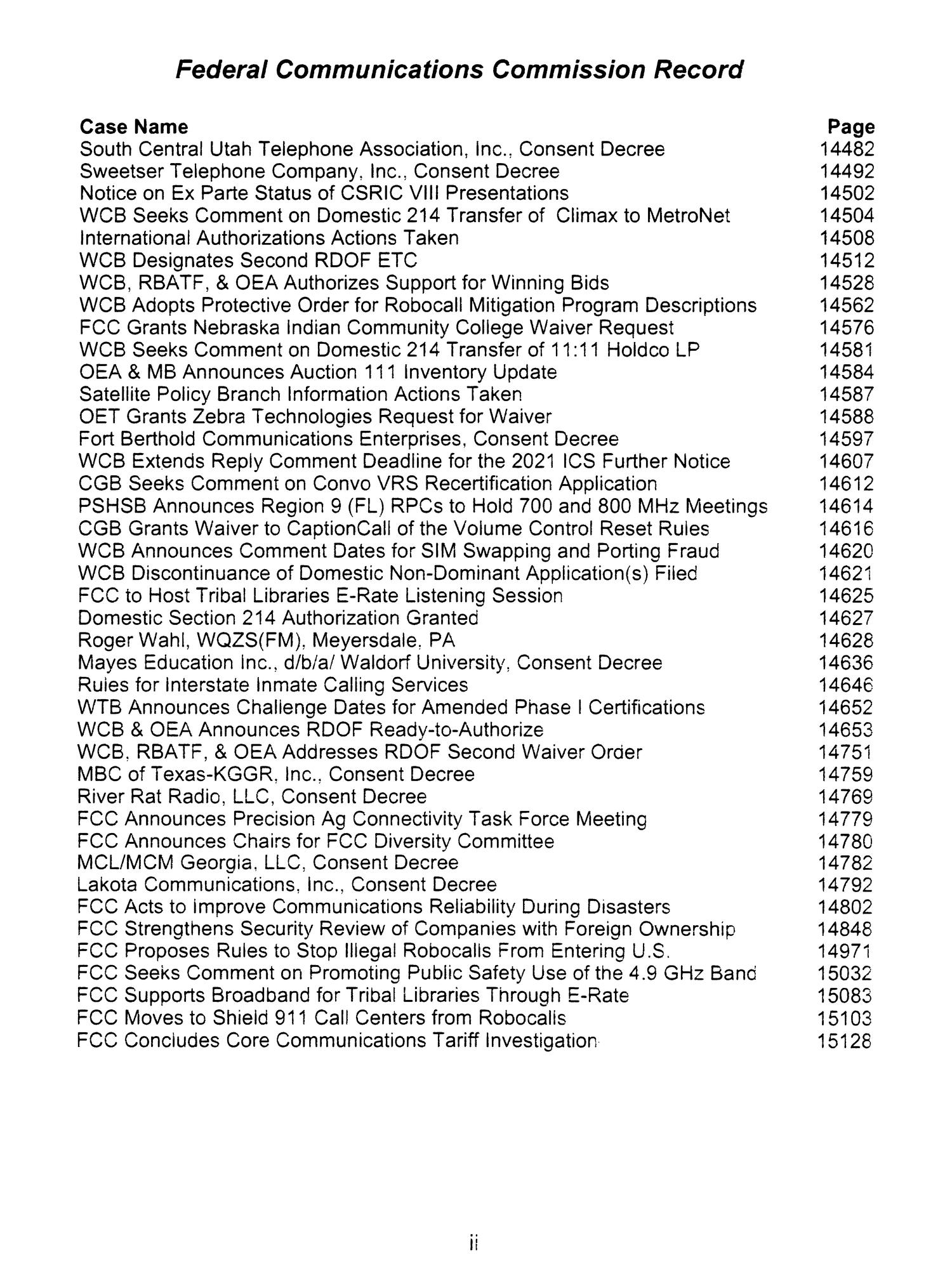 FCC Record, Volume 36, No. 18, Pages 14175 to 15163, October 1