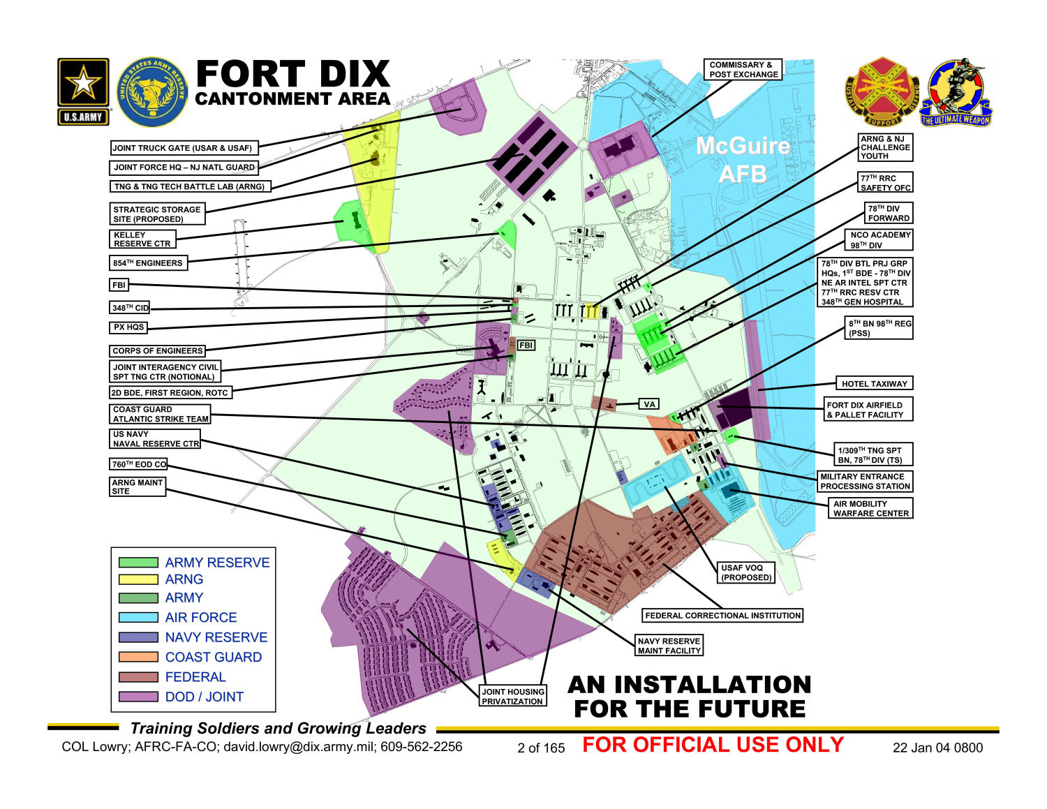 Fort Dix Installation Familiarization Briefing (29 Jan 04) Page 2 of