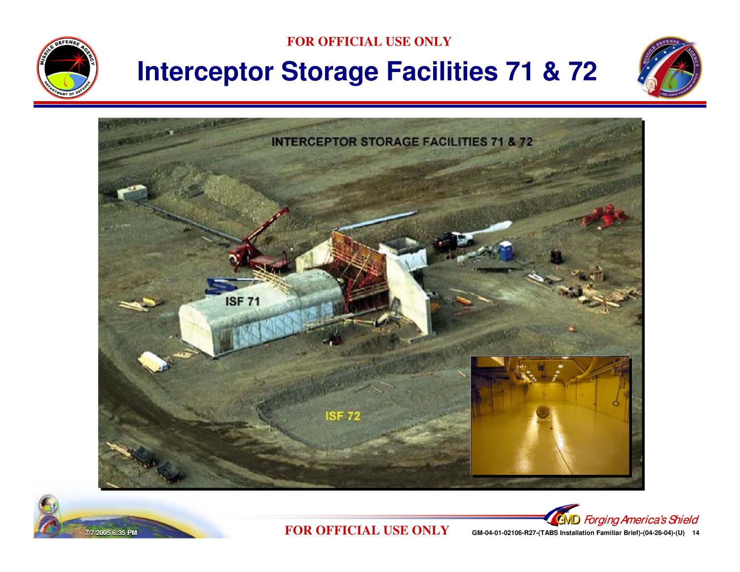 Ground Based Midcourse Defense Fort Greely, Alaska Installation
