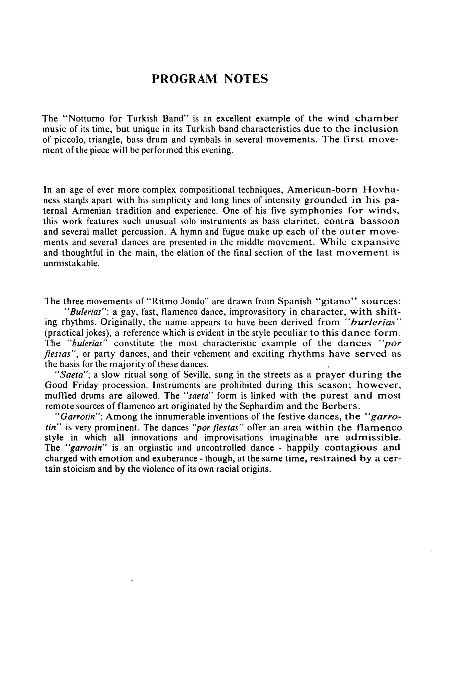 School of Music Program Book 19731974, Volume 1 Fall/Spring