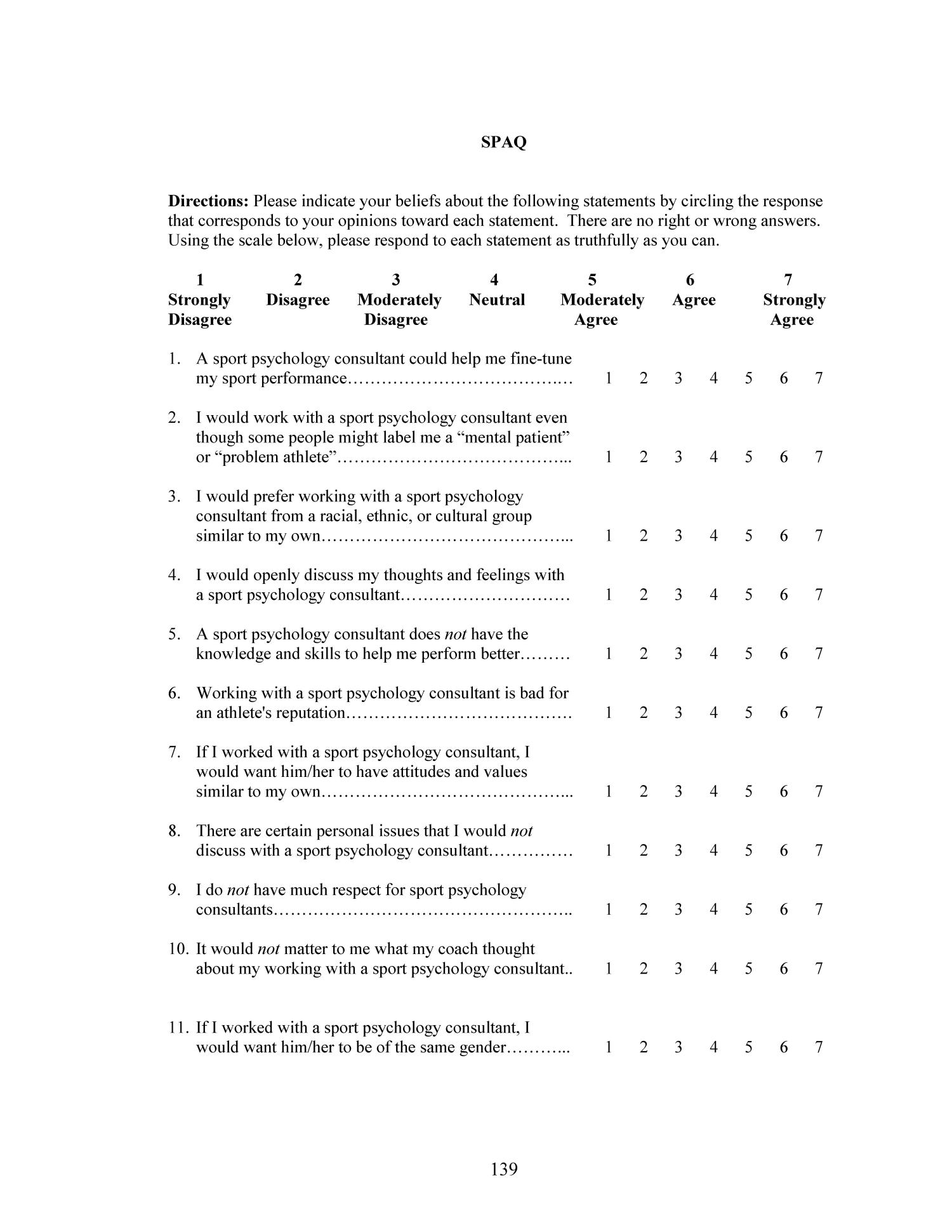 Athletes' Attitudes Toward Seeking Sport Psychology Consultation