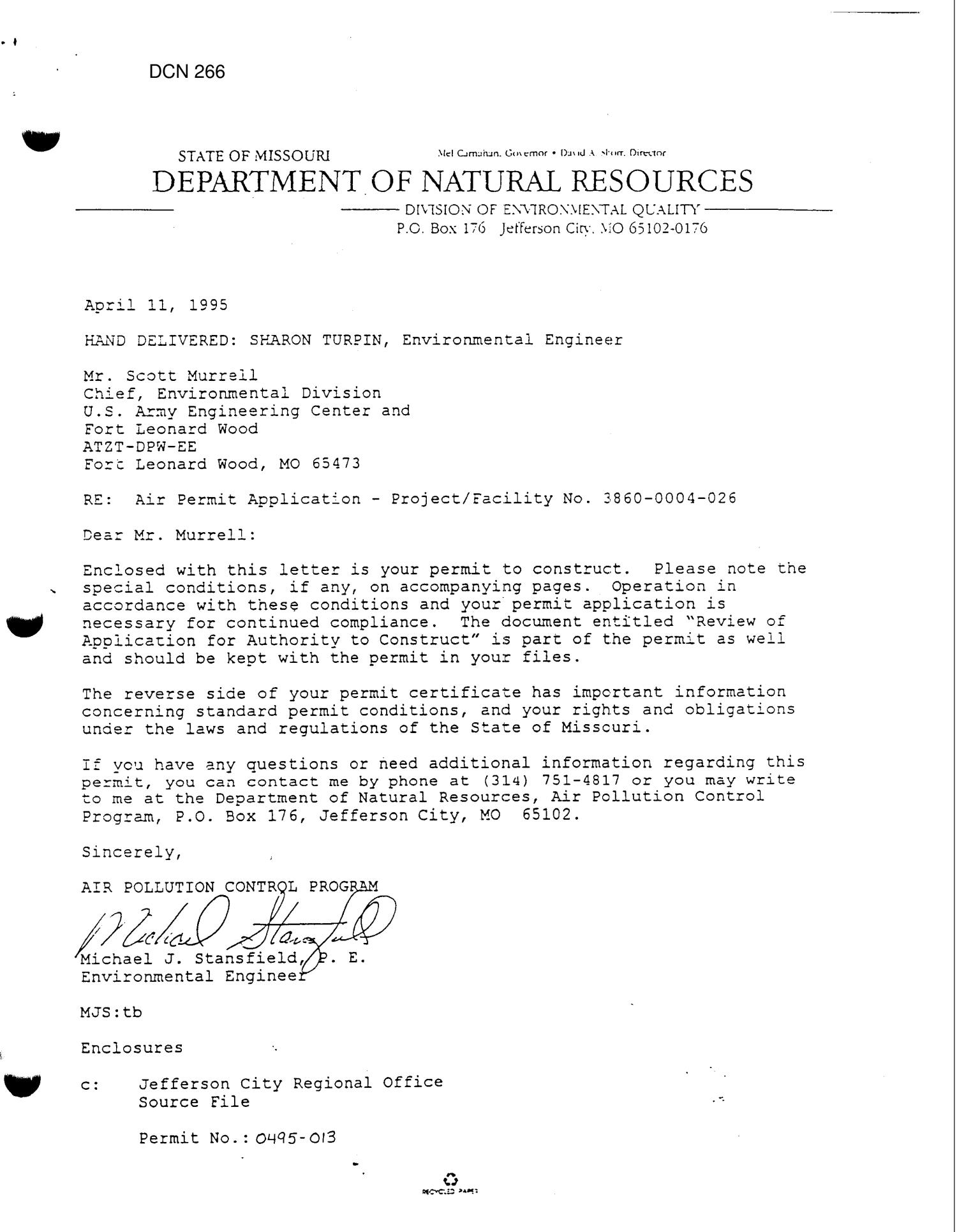 Ft. Leonard Wood Base Permit, Correspondence UNT Digital Library