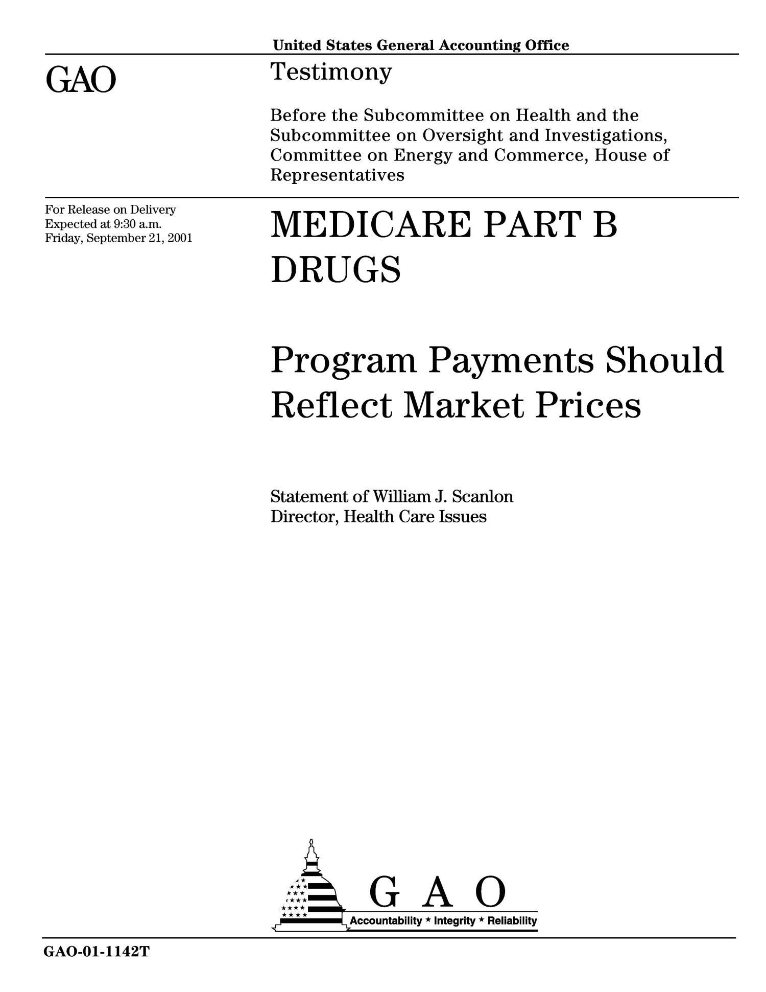 Medicare Part B Drugs Program Payments Should Reflect Market Prices