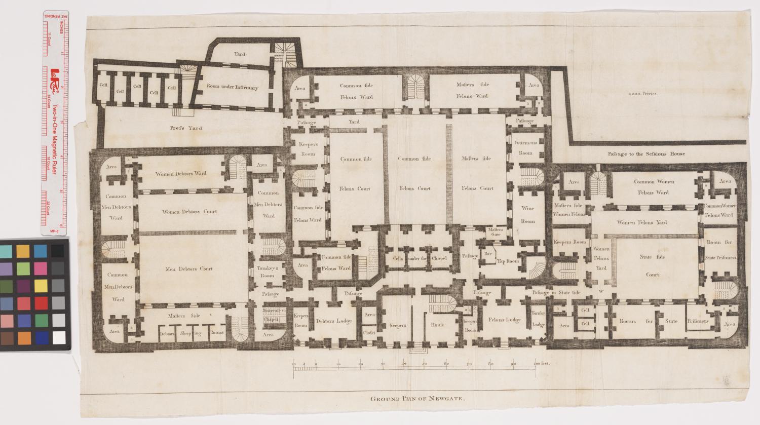Ground Plan of Newgate. UNT Digital Library