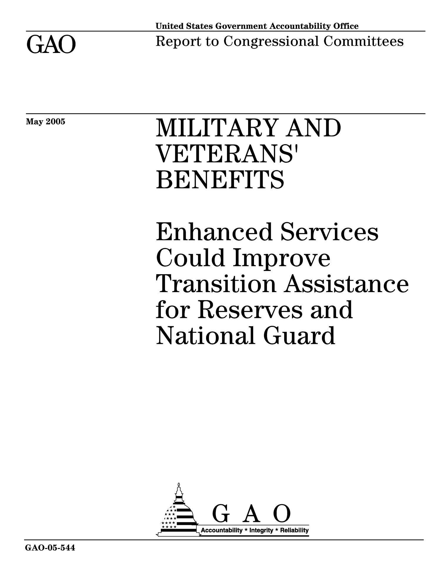 Military and Veterans' Benefits Enhanced Services Could Improve